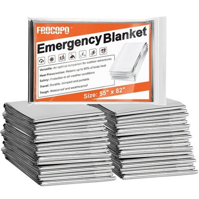 6 Pack Emergency Mylar Blanket, Emergency Blanket Space Blanket Survival Resc...