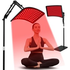 Red Light Therapy for Face and Body, Red Infrared Light Therapy Lamp with Sta...
