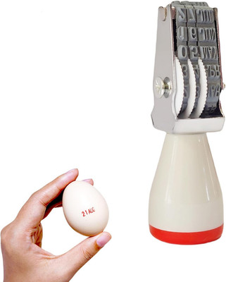 Egg Date Stamper, 4mm Rubber Stamp for Farm Fresh Eggs, Duck, Turkey, Goose Quai