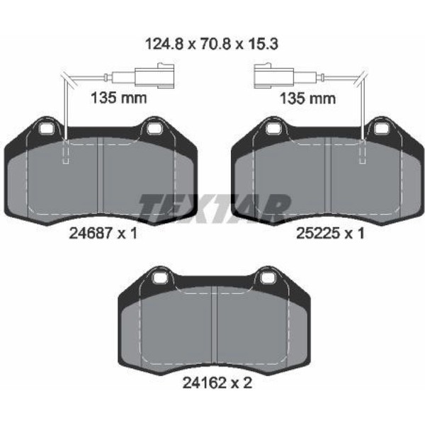 Textar 2468701 Bremsbelagsatz FüR Abarth Alfa Romeo 500 595 695 500C 595C 695C-image