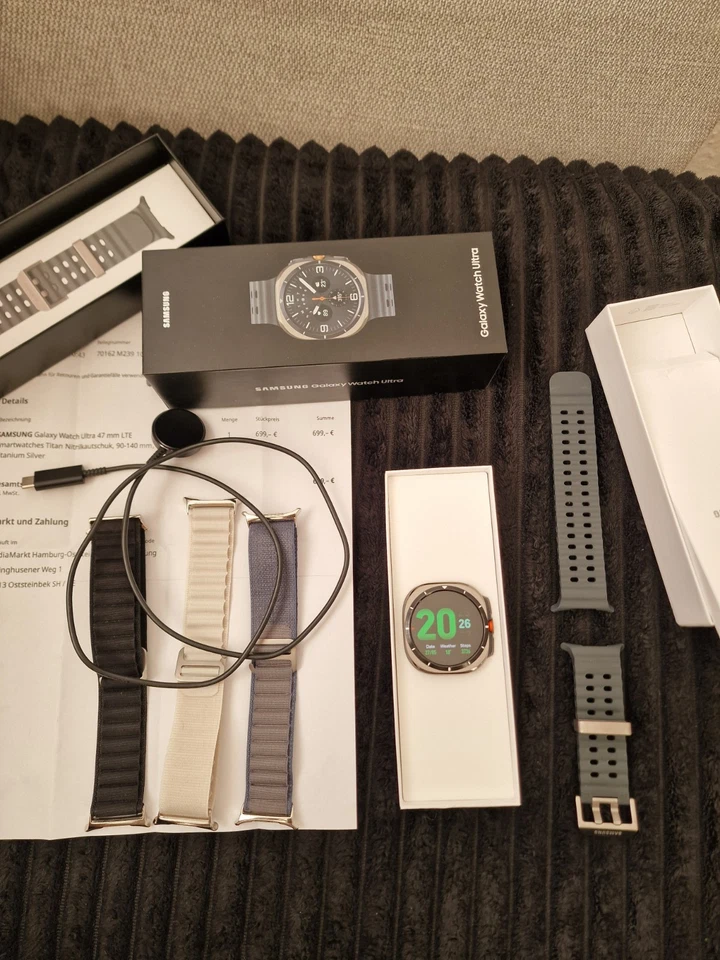 Galaxy Watch Ultra 47mm mit KI / wie neu + 3 Ersatzbänder - Bild 1 von 4