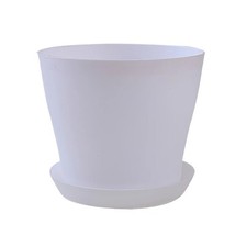 Plant Pots Flower Planter 6 Colours 8 sizes Matt Plastic Pot + Saucer Tray Deco