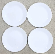 Set of 4 - Vintage Corning Corelle Dinner PLATES – Winter Frost White, 10 ¼"