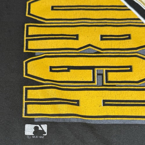 VTG 90s Men's XL Pittsburgh Pirates Salem Sportswear T Shirt Black MLB Baseball - Picture 5 of 11