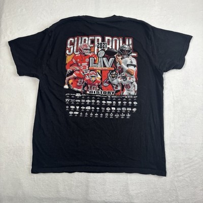 Superbowl LIV Tom Brady Pat Mahomes NFL Chiefs Bucanners Shirt Men's XL