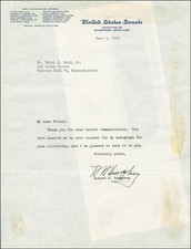 HUBERT H. HUMPHREY - TYPED LETTER SIGNED 06/05/1952