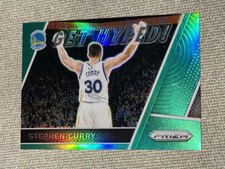 STEPHEN CURRY 2017-18 Panini Prizm GET HYPED Green PRIZM Card GH-SC WARRIORS