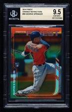 2014 Topps Finest Hot Box Orange Refractor George Springer BGS 9.5 GEM MINT 7fp