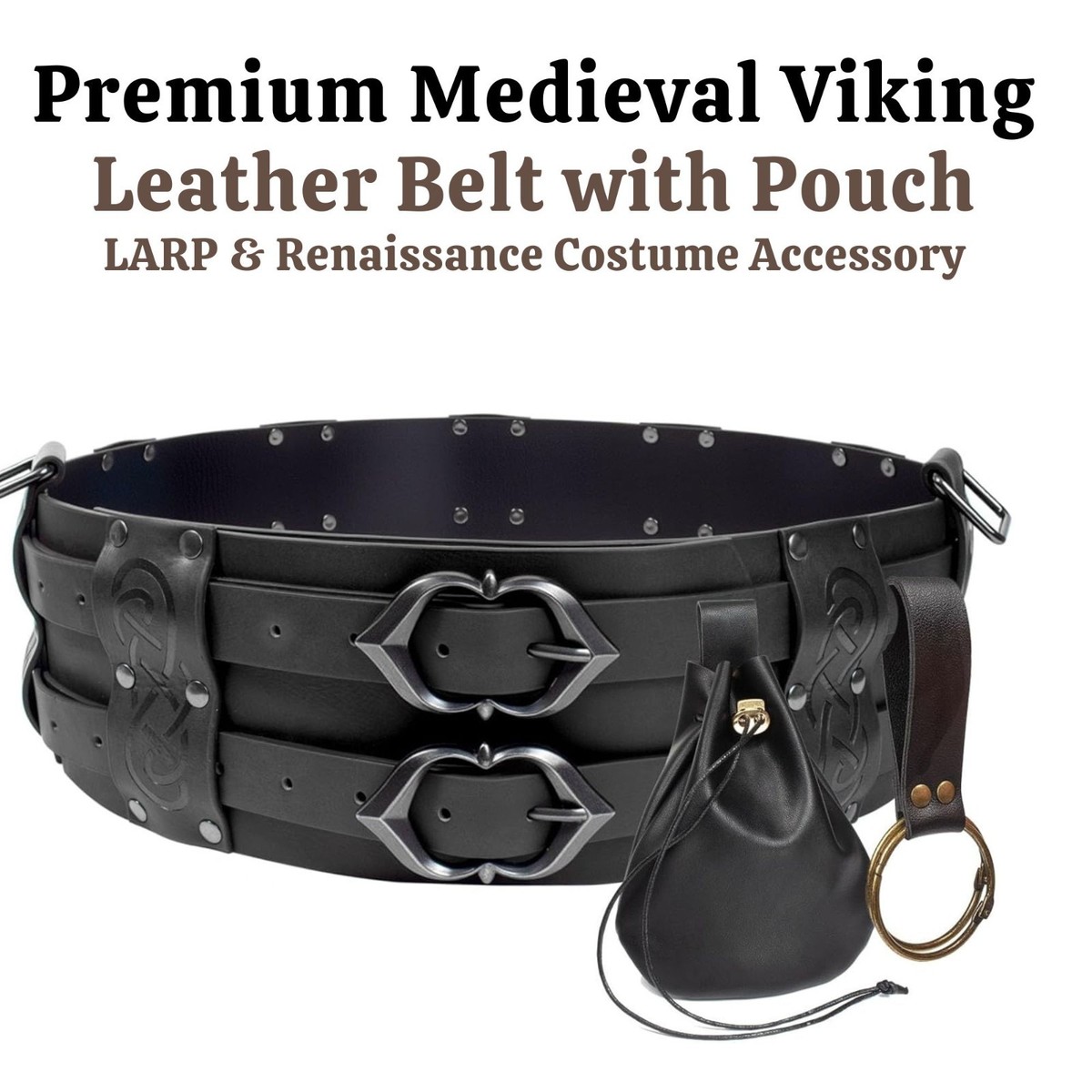 Medieval Viking Leather Waist Belt Corset Armor Renaissance 