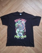 Dead Label Pure Chaos Band Tour Tshirt In Black Size Large Mens Unisex