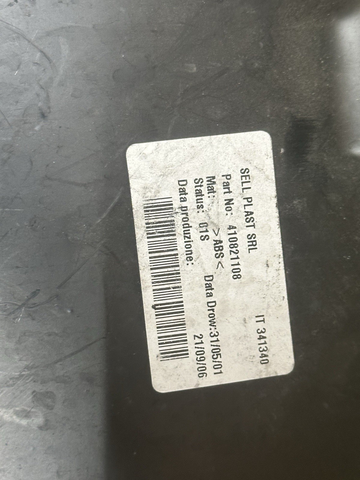 LAMBORGHINI MURCIELAGO 640 FRONT RIGHT WHEEL ARCH CHECKING LID OEM 410821108