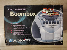 Audiovox CDP1386 CD Cassette Player  AM FM Radio EUC In Box
