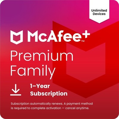 McAfee+ Premium Family 2026 | Unlimited Devices | McAfee Direct Digital Download