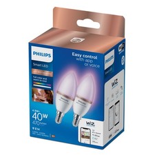 Philips Kerze 4,9W Eq.40W C37 E14 x2 Smart Bulb Weiß E14 C37 Weiß 2200 K