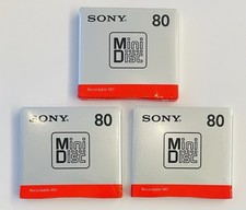 SONY MD Mini Disc 80 minites 3 pcs set New sealed Rare