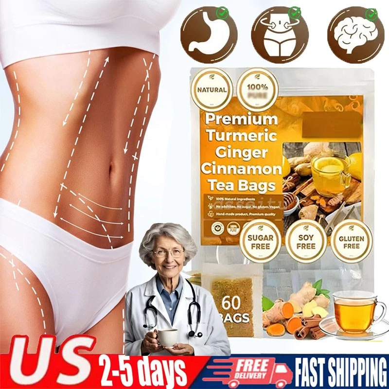 60-300 Turmeric,Ginger,Cinnamon Tea Bags,100% Natural,No Additives,Caffeine Free - Image 2 of 4