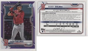 2021 Bowman Chrome Purple Refractor /250 Bobby Dalbec #1 Rookie RC