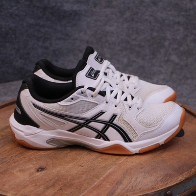 ASICS Gel-Rocket 10 Womens Size 7 US White Black Gum Volleyball Court Shoes
