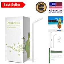 Eco-Friendly 200 Count Compostable PLA Straws - 8.25 Flexible Sturdy Solution