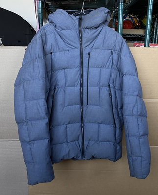#ad North Face 800 Expedition Proven Goose Down Puffer Jacket Men#x27;s Medium Gray Blue $150.00