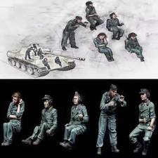 WWII German Panther Tank Crew Resin Figures 1/35 Scale Miniature Diorama Set