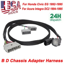 B D Chassis Adapter Harness For 1992-95 Honda Civic EG DC2 Integra Acura 1994-95