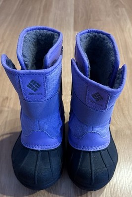 EUC Columbia Toddler Bugaboot Celsius Strap Boots - Purple - Size 7