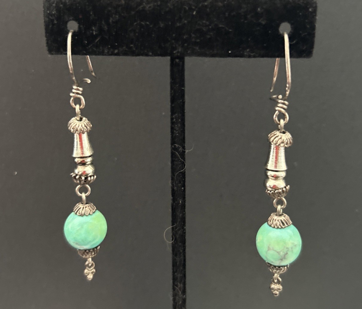 Vintage Sterling And Turquoise Dangle Earrings