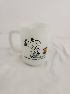 FIRE KING Snoopy Peanuts MUG - AT TIMES LIFE IS PURE JOY!