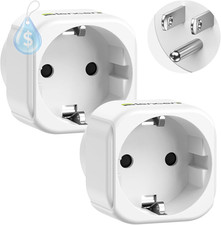2 Pack Europe to US Plug Adapter,European to USA Adapter