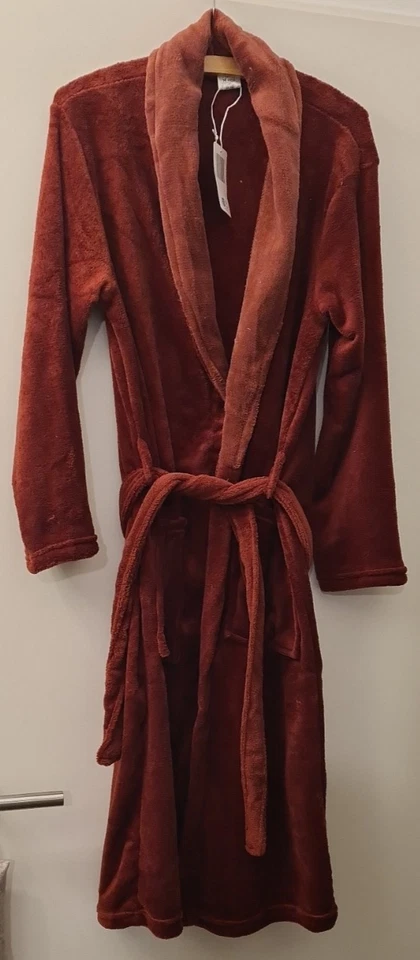 Neu m.Etikett ! Damen Bademantel Bordeaux Gr.S/M Hausmantel Plüsch Morgenmantel