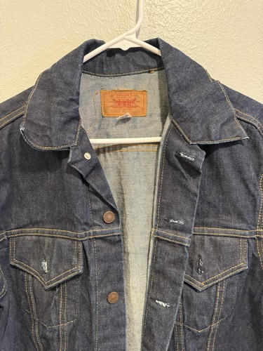 Vintage 60s Levi’s Men’s Denim Blue Jean Jacket Size 44 70505 0217 type 3 Big E - Picture 10 of 12