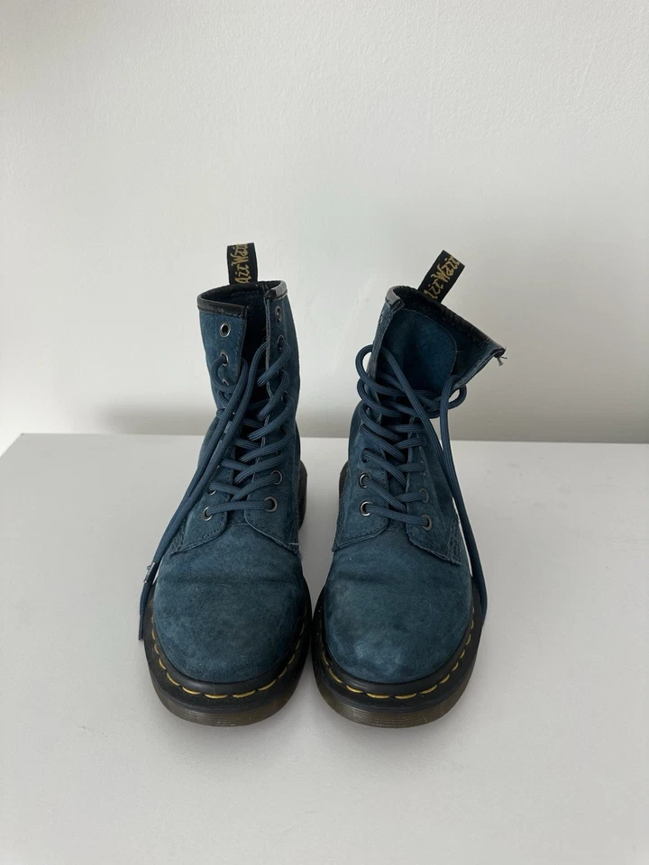 Camurça azul-petróleo Dr. Martens tamanho 5 - Imagem 2 de 4