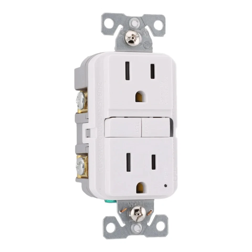  10 pack Eaton 20A 125V GFCI Outlets, White Slim Design Duplex Receptacles GF20W - Image 3 of 4