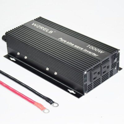 12V Pure Sine Wave Inverter Power Converter 1000W Truck Battery Solar Home Car