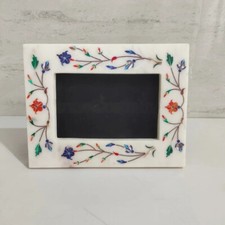 White Marble Picture Frame, Marble Picture Frame Floral Photo Frame Gift For Her