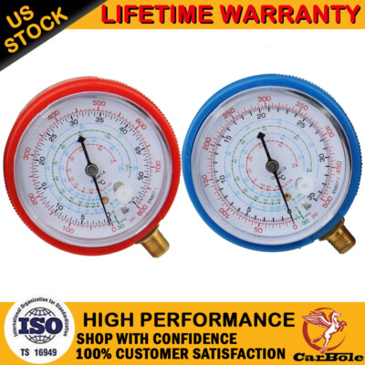#ad 2 Car Auto High Low Tester Gauge Air Conditioner Refrigeration AC Pressure Gauge $17.59