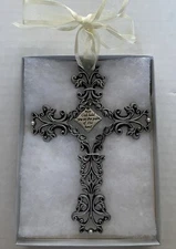 Cathedral Art May God Hold You Filigree Cross 5” Wall Hanging Ornament Gift Box