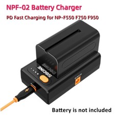ZGCINE NPF-02 Battery Charger PD Fast Charging fr NP-F550 F750 F950 Sony Battery