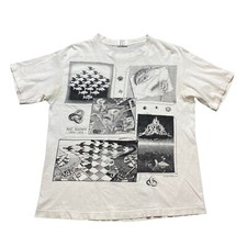 Vintage MC Escher 1991 Distressed Rare 90s T-Shirt Adult Size L Made in USA