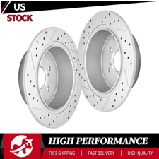 Rear Drilled Disc Brake Rotors For Subaru XV Crosstrek Impreza Forester