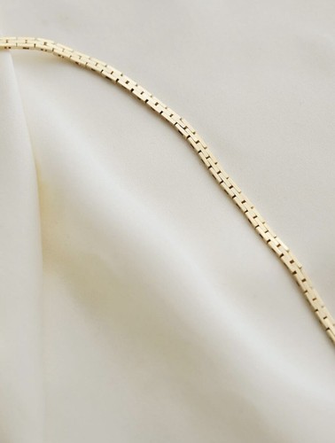 14kYellow Gold 3-7mm Vintage Fringed Cleopatra Link 16in Choker Necklace - Picture 7 of 10