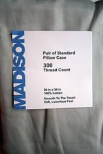 New Gray Solid Color 100 Cotton Standard Size Pillow Cases 300 Thread NWT