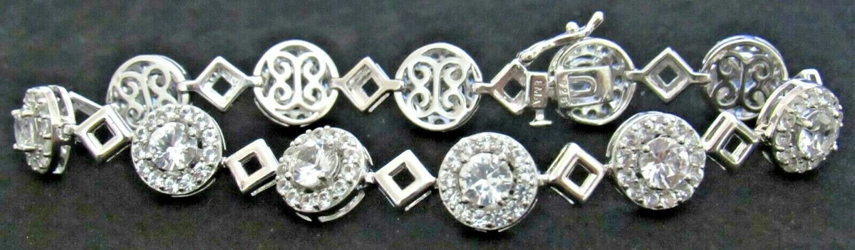 925 Sterling Silver White Sapphire 7.25