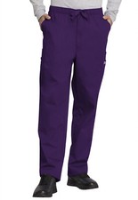 Cherokee Workwear Scrubs Men's Drawstring CargoPant 4000 EGGW Eggplant