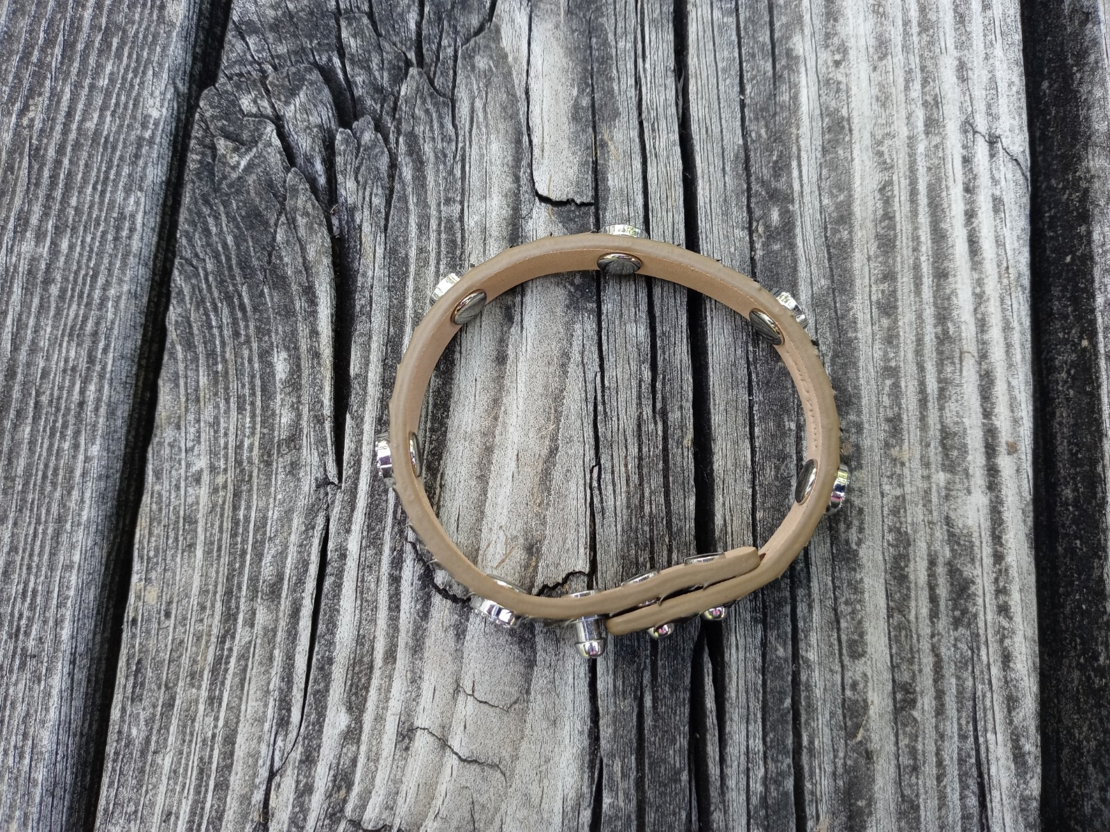 Rustic Cuff Bracelet Olive Green Python Leather W… - image 7