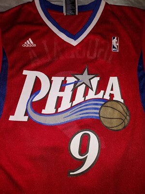 VTG ANDRE IGUODALA #9 ADIDAS PHILADELPHIA 76ers JERSEY MEDIUM RED