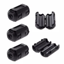 3pc Ring Core Ferrite Bead Clamp Choke Coil EMI RFI Noise Filter Clip Snap Ca-H4
