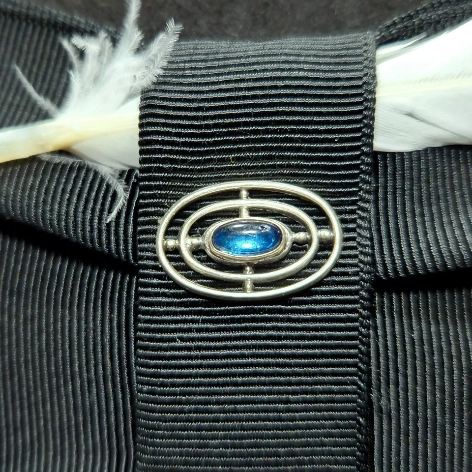 Sombrero Fedora Vintage KNOX "Madison Avenue" - Acabado Piel Gris Oscuro - Plata .925 ~7 Foto 4 de 4