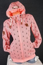 Damen Sweat Jacke Kapuze Hoodie Fleece gefüttert Übergangsjacke Anker M-7XL